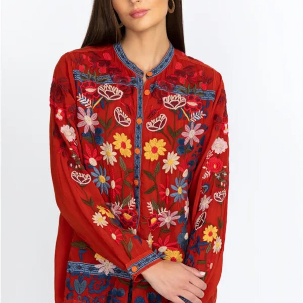 NEW LOWER PRICE! Johnny Was EDIE Top Size Large (bust size: 43 1/2